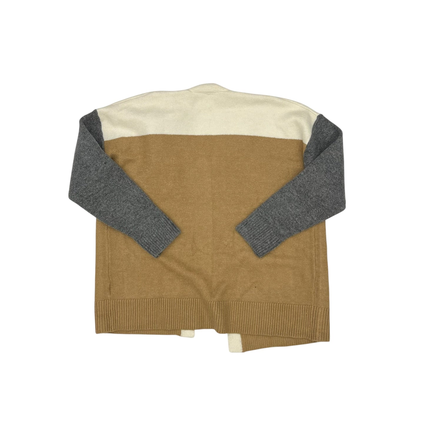 Sweater Cardigan By Wishlist In Brown & Cream, Size:M