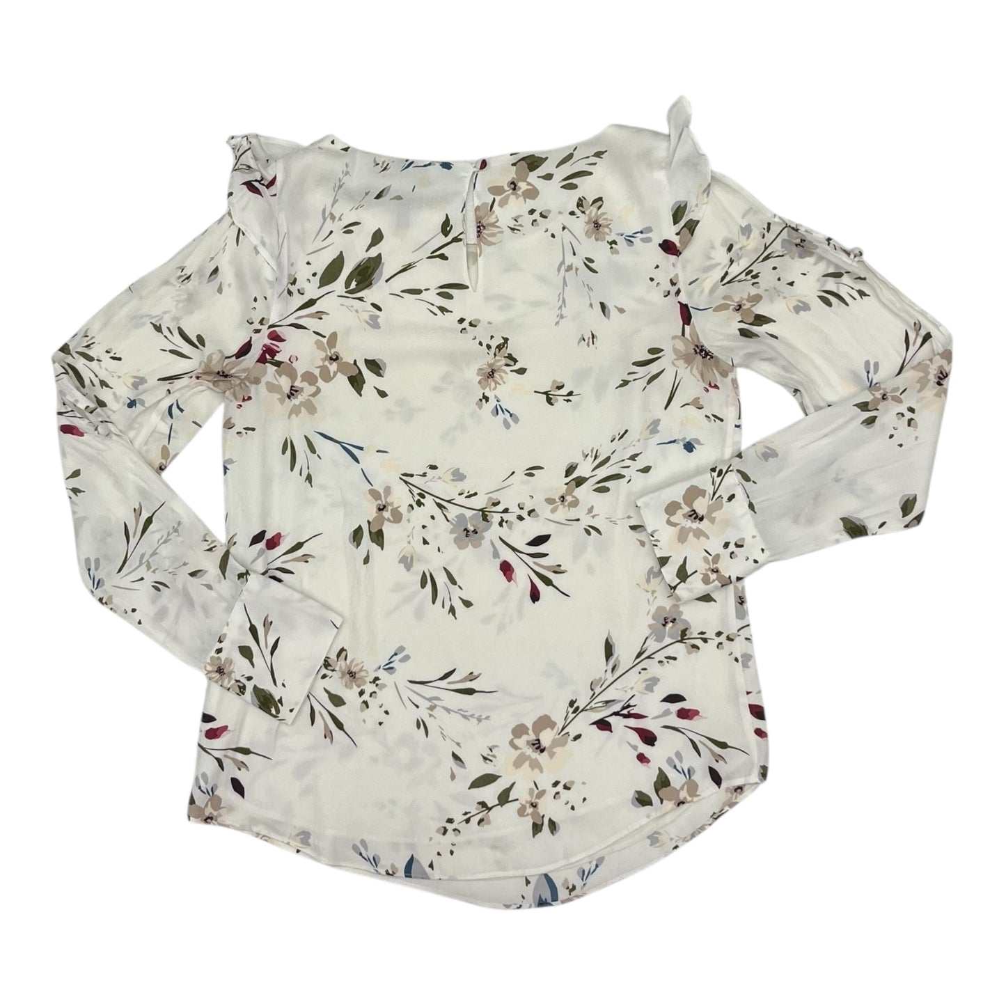 Blouse Ls By White House Black Market In Floral Print, Size:Xs