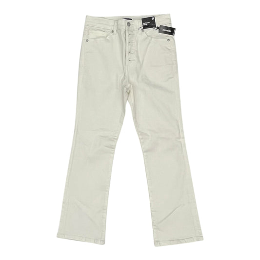 Jeans Flared By Express In White, Size:8