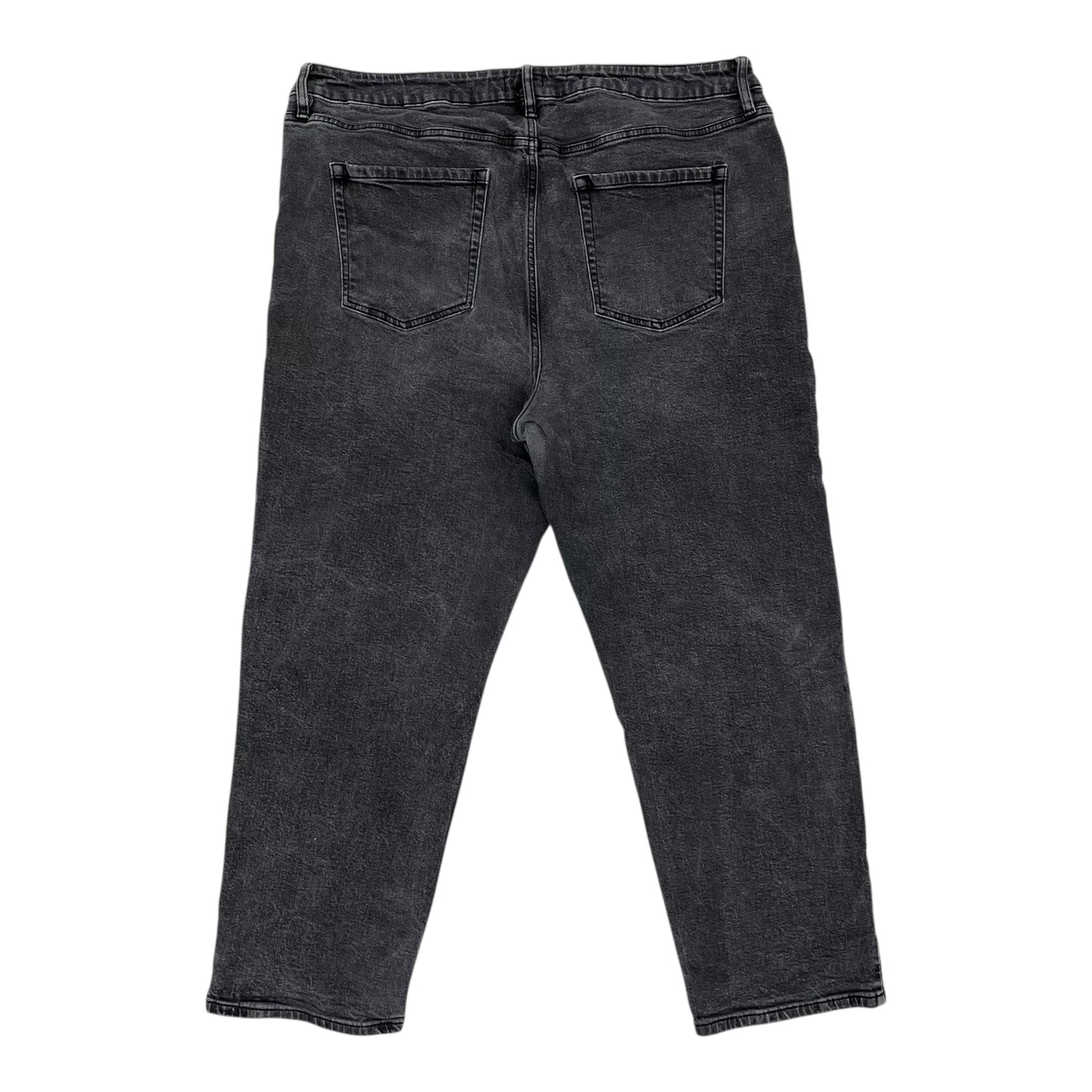 Jeans Straight By Ava & Viv In Black Denim, Size:22