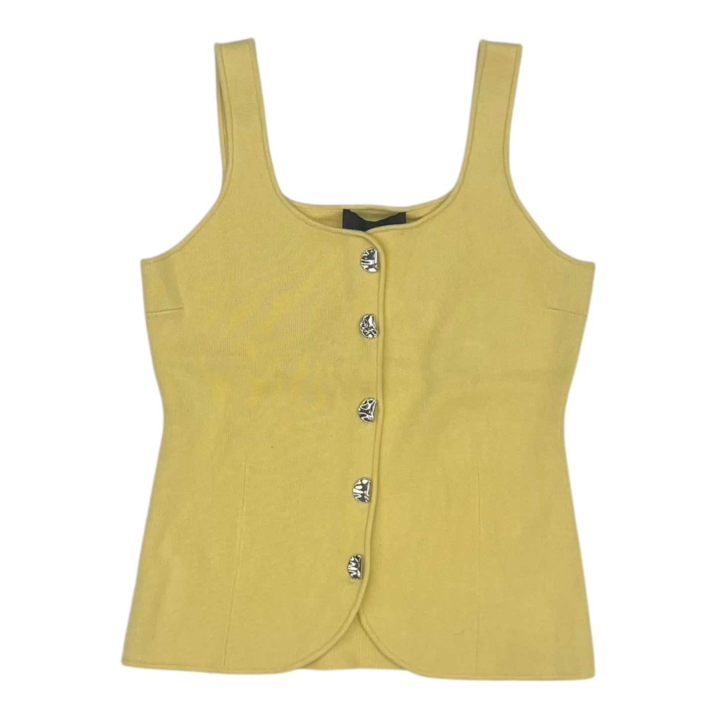 Vest Sweater By Zara In Yellow, Size:L