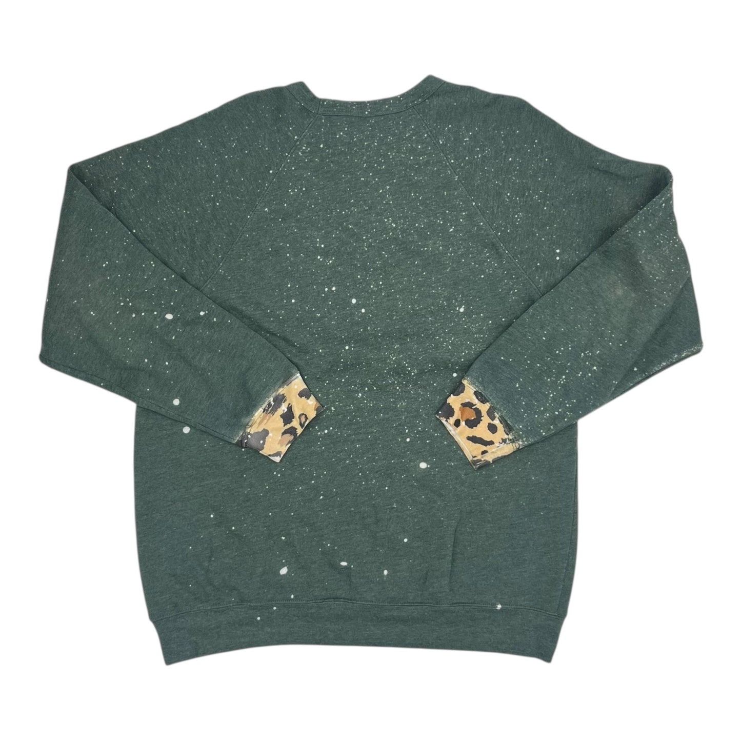 Sweatshirt Crewneck By Bella + Canvas In Green, Size:2X