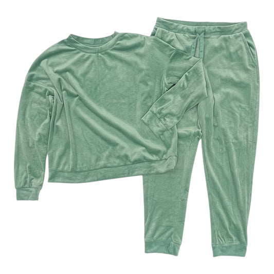 Lounge Set Pants By Auden In Green, Size:M