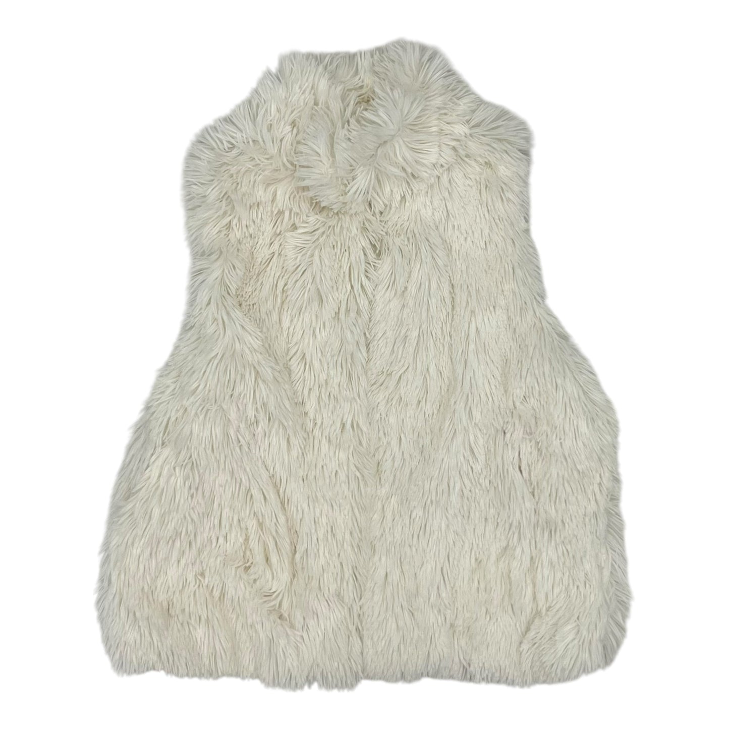 Vest Faux Fur & Sherpa By Croft And Barrow In White, Size:M