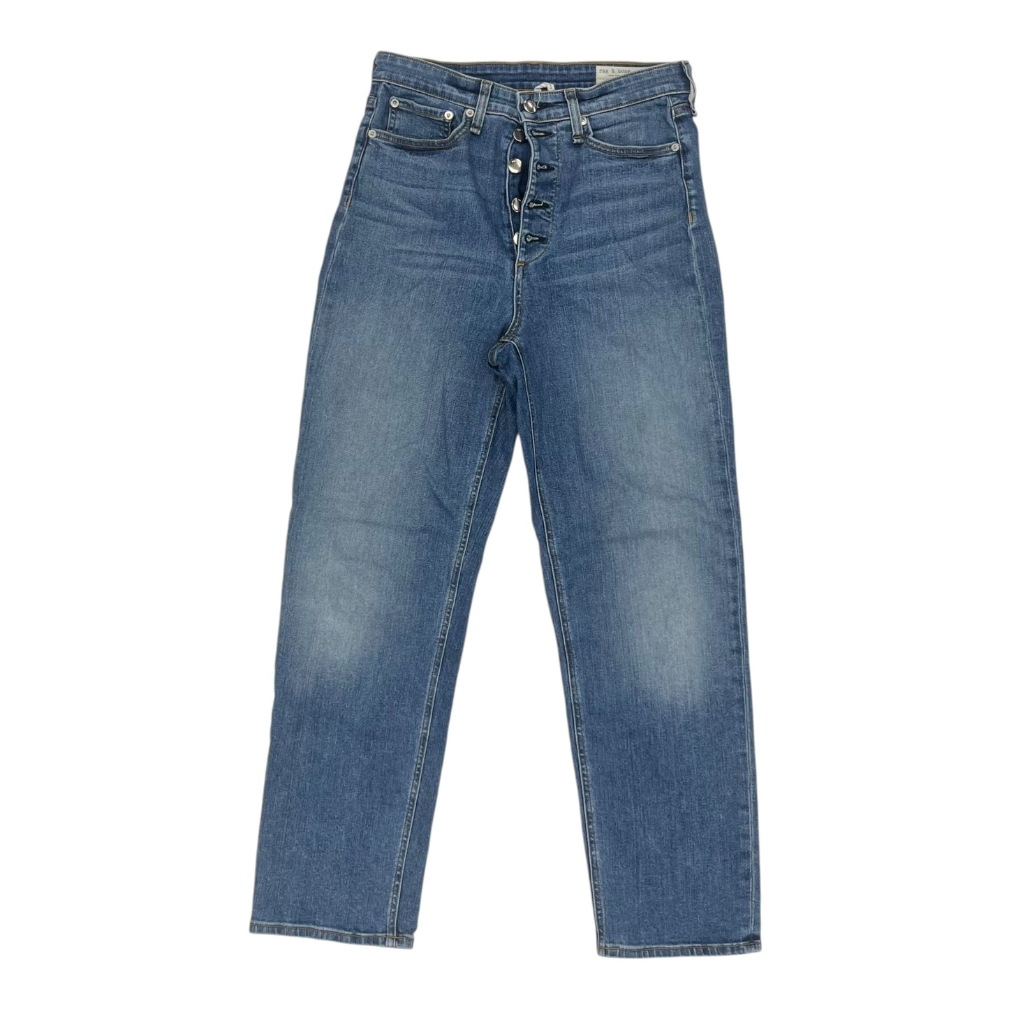 Jeans Straight By Rag And Bone In Blue Denim, Size:8