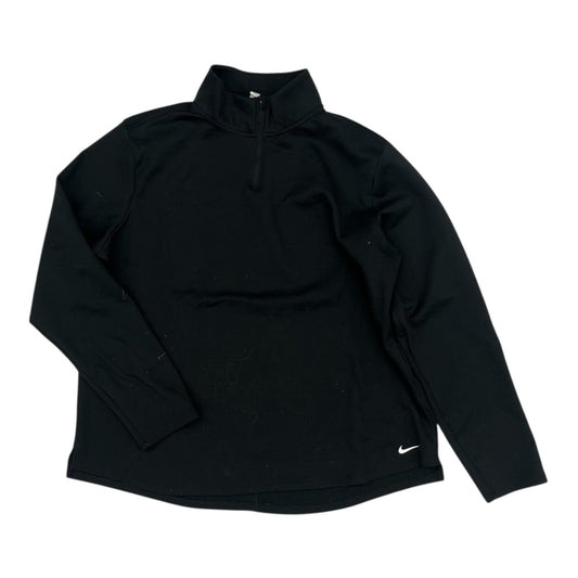 Athletic Top Ls Collar By Nike Apparel In Black, Size:Xxl
