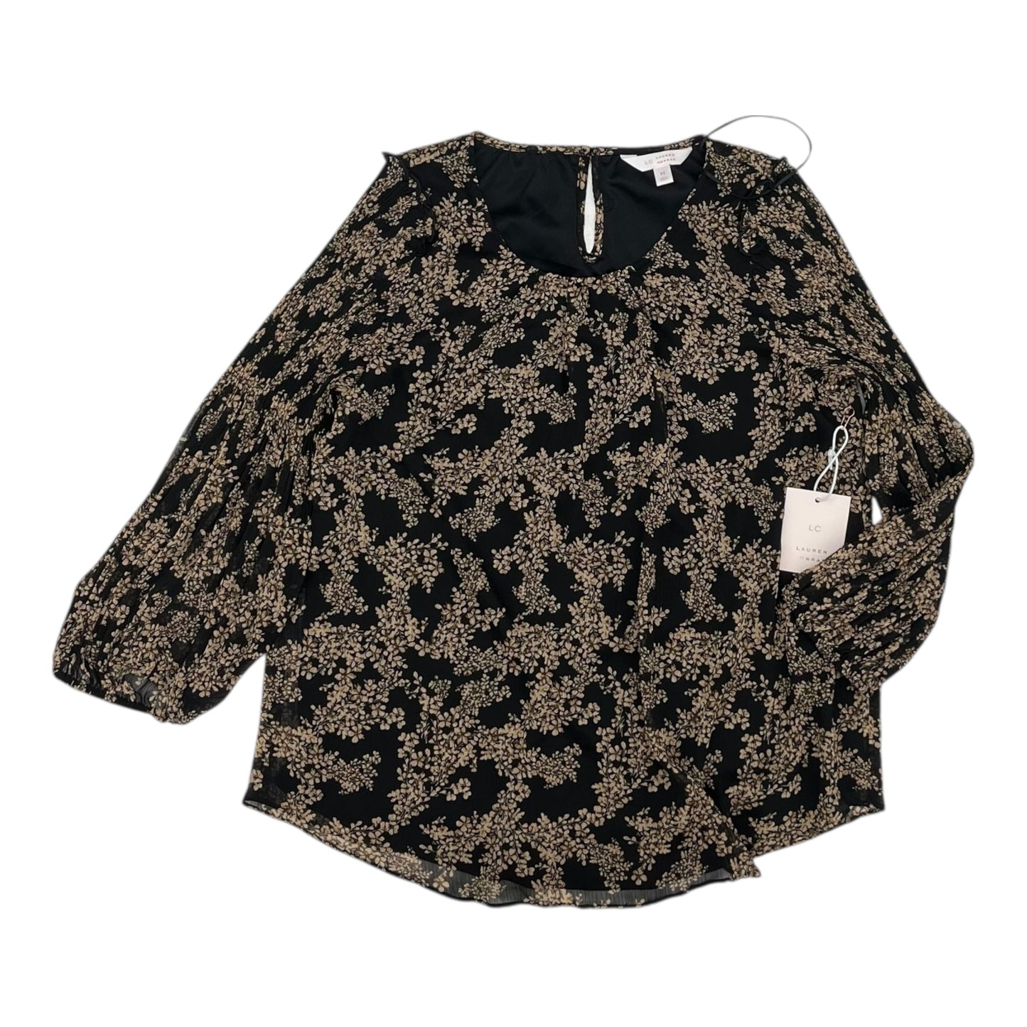 Blouse 3/4 Sleeve By Lc Lauren Conrad In Floral Print, Size:M