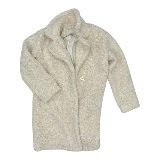 Coat Faux Fur & Sherpa By A New Day In Cream, Size:Xs