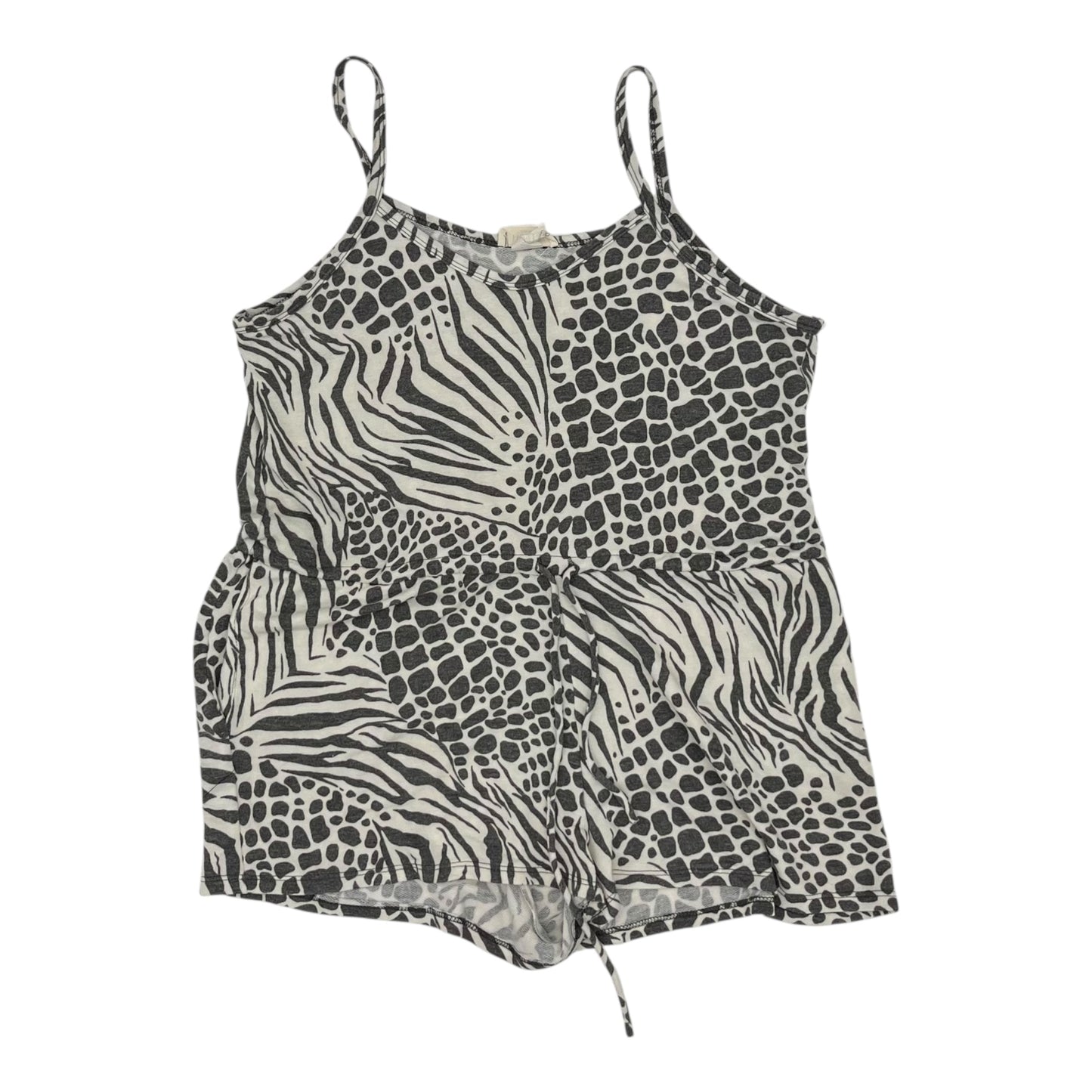 Romper By Cmf In Cream & Grey, Size:L