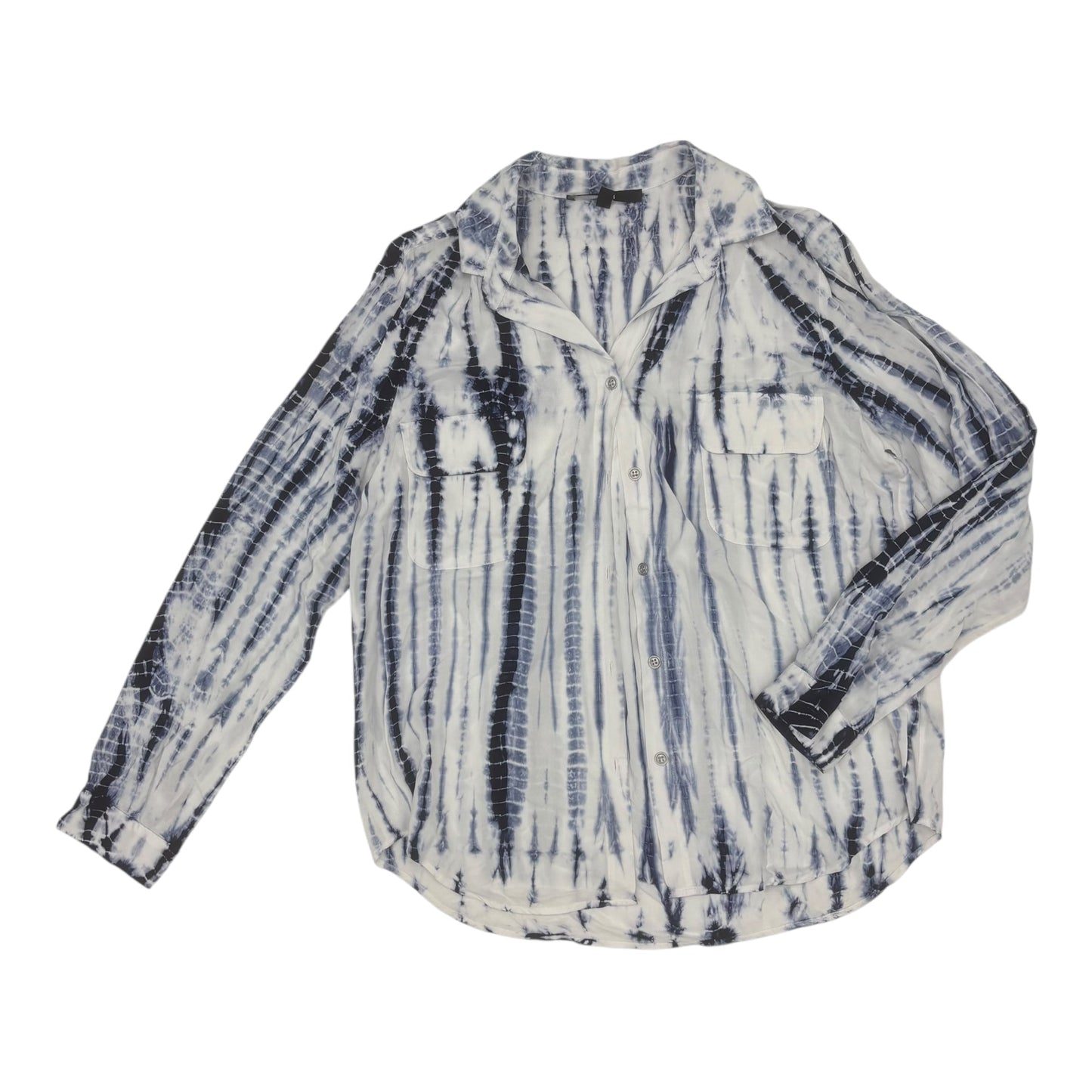 BLOUSE LS by    CLOTHES MENTOR In TIE DYE PRINT, Size: S