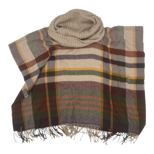 Poncho By Clothes Mentor In Plaid Pattern, Size:Osfm