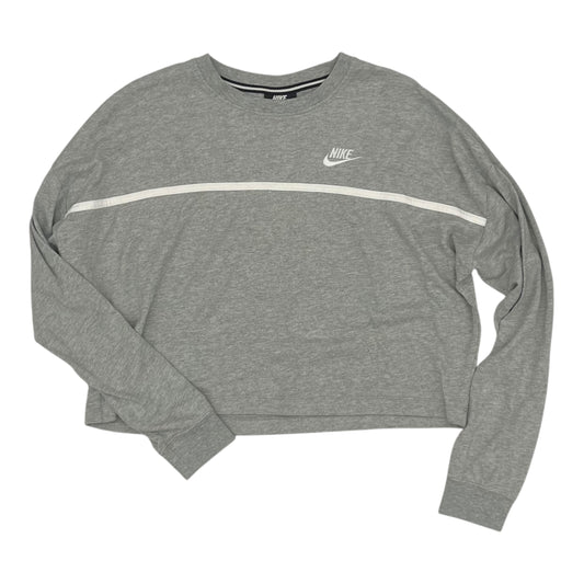 ATHLETIC TOP LS CREWNECK by NIKE In GREY, Size: M