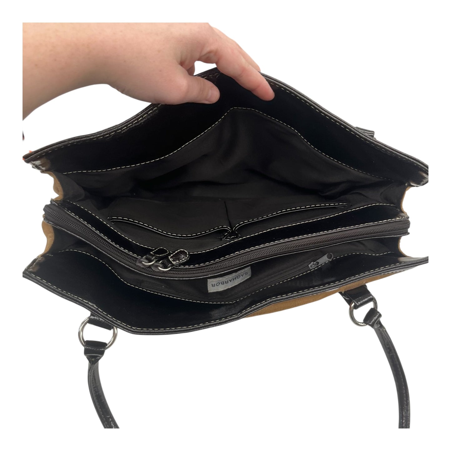 Handbag By Sag Harbor In Brown, Size:Medium