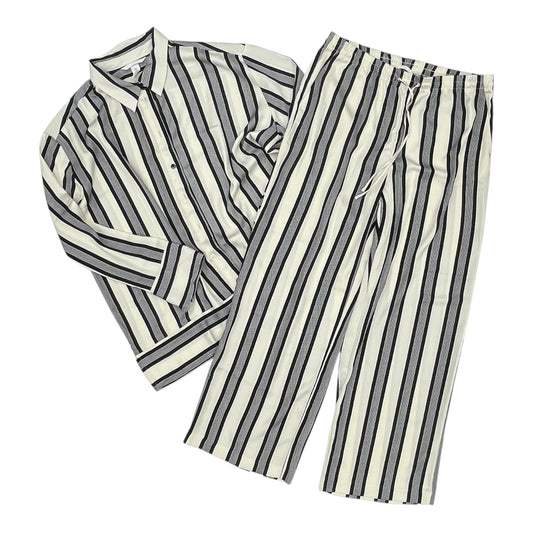 Pants Set 2Pc By H&M In Black & Cream, Size:L