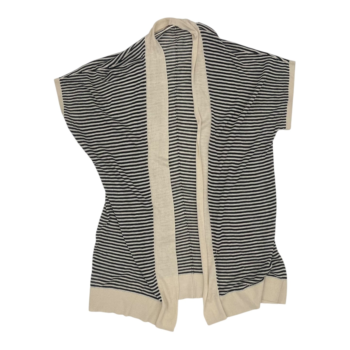 Cardigan By Loft In Black & Cream, Size:Xs