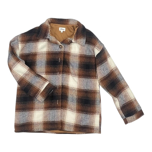 JACKET SHIRT by    CLOTHES MENTOR In BROWN, Size: S