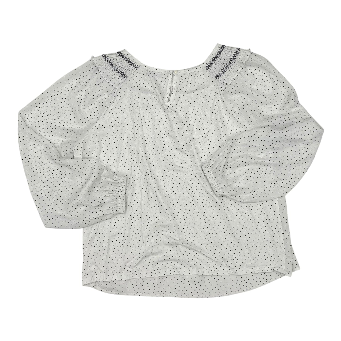 Blouse Ls By Loft In Black & White, Size:M