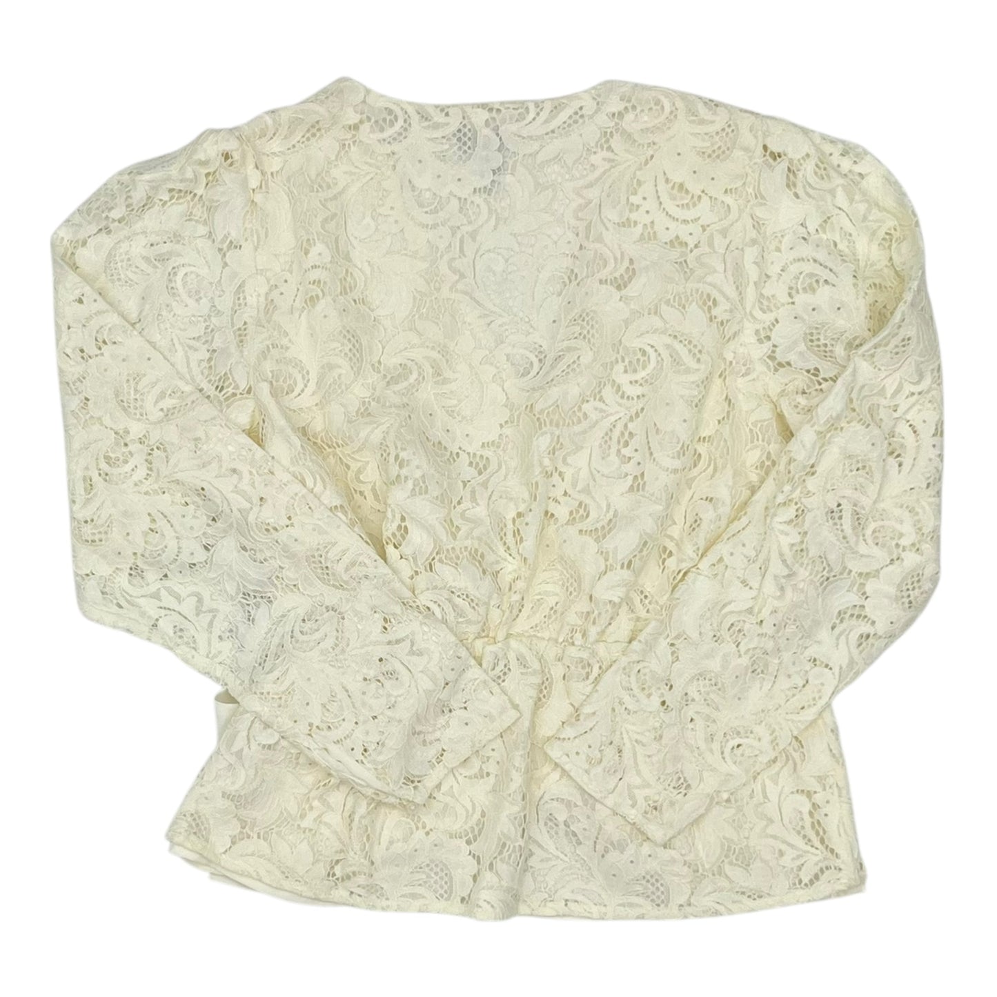 Blouse Ls By Express In Cream, Size:L
