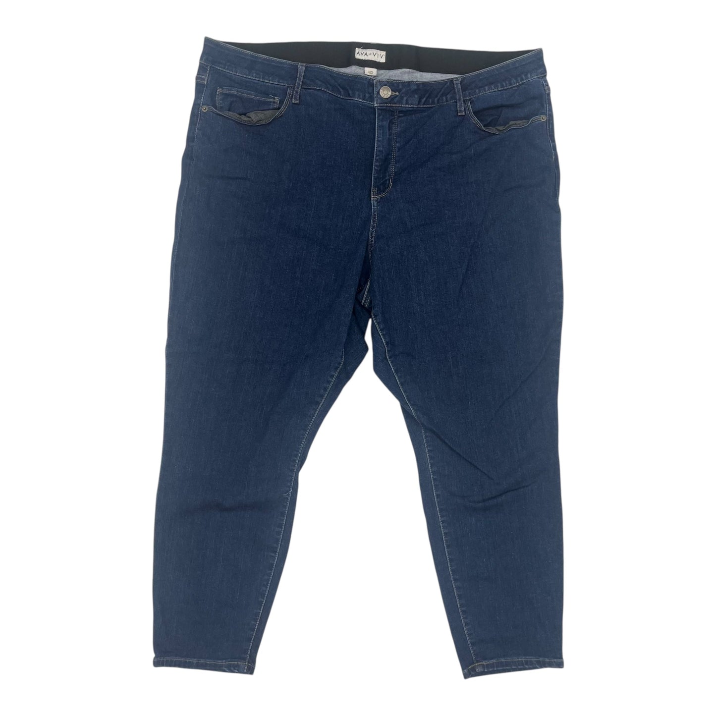 Jeans Skinny By Ava & Viv In Blue Denim, Size:26