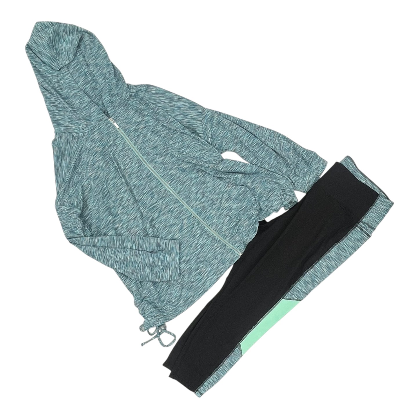 Athletic Pants 2Pc By Livi Active In Black & Blue, Size:3X