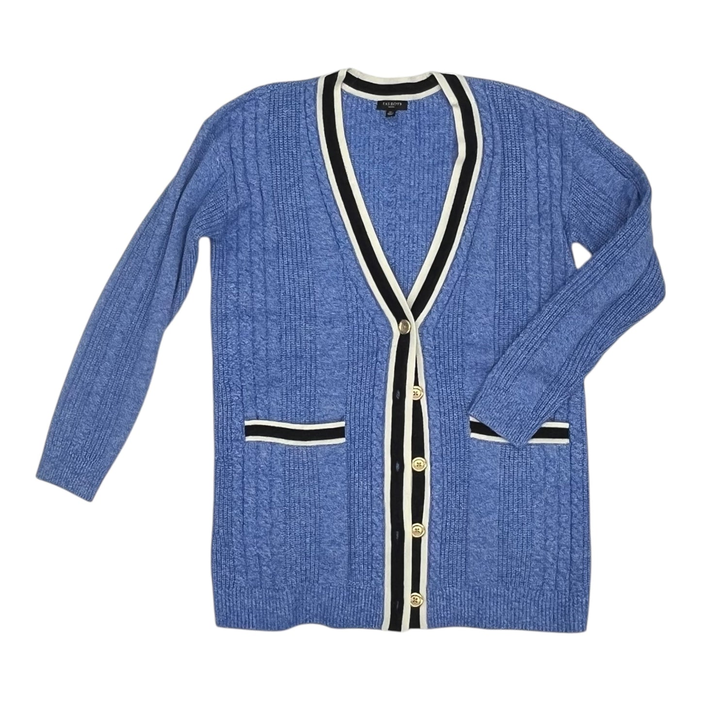 Sweater Cardigan By Talbots In Blue, Size:Sp