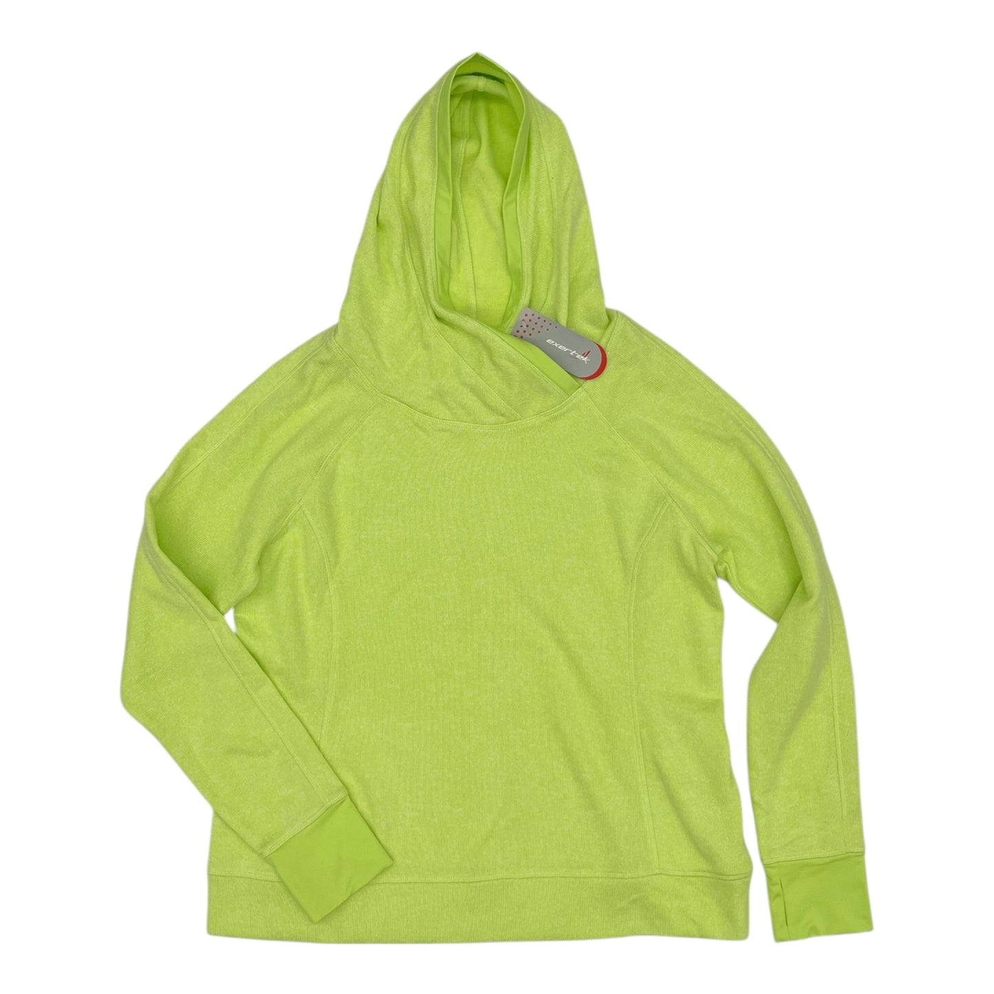 Athletic Sweatshirt Hoodie By Exertek In Green, Size:Xl