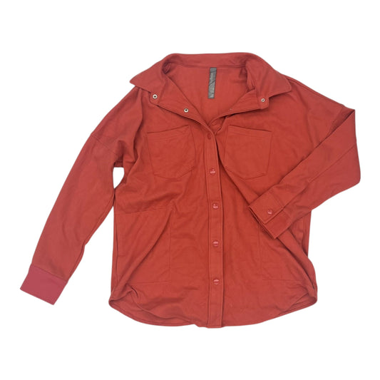 Jacket Shirt By Mondetta In Orange, Size:M