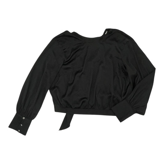 Blouse Ls By Express In Black, Size:Xl