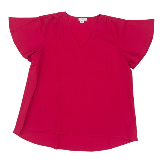 Blouse Ss By Chicsoul In Pink, Size:3X