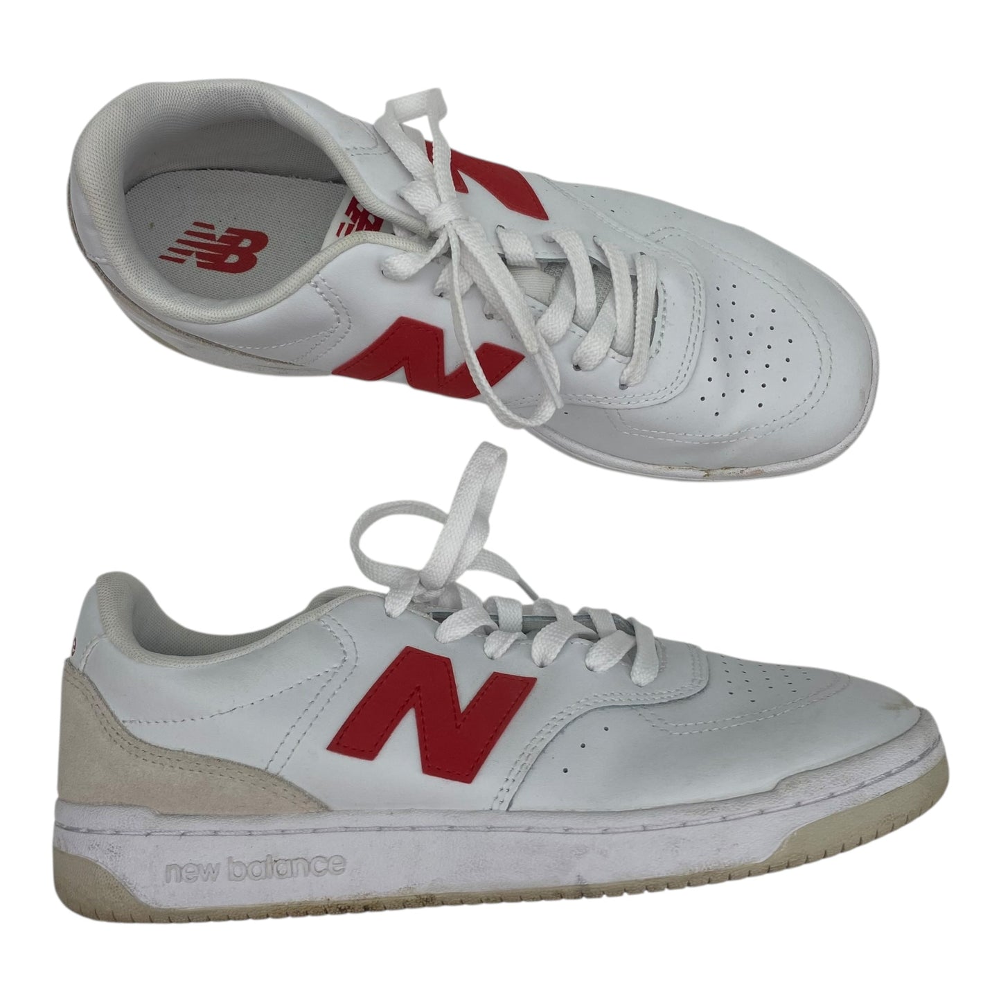 Shoes Sneakers By New Balance In Red & White, Size:11.5