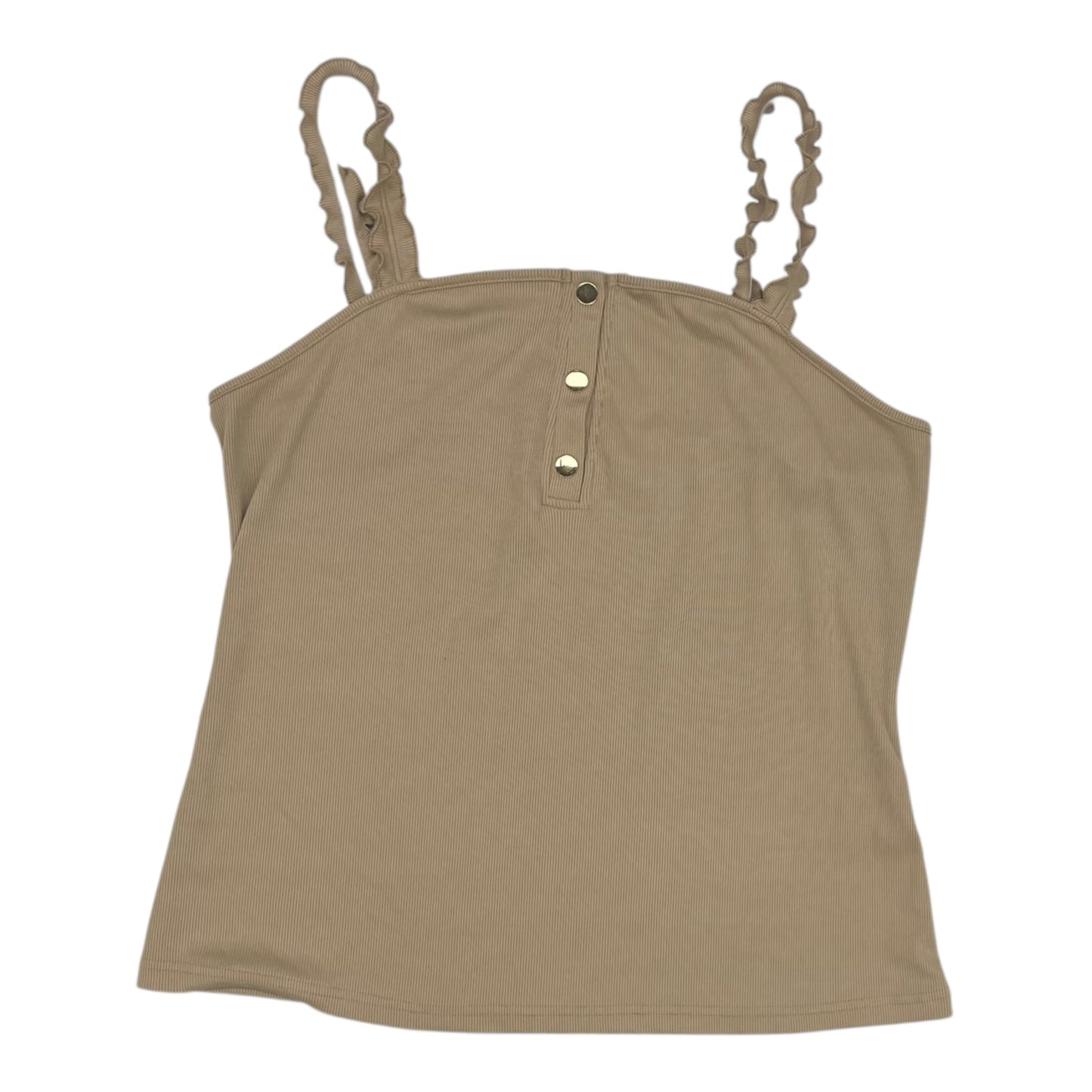 Top Sleeveless By Cme In Tan, Size:Xxl