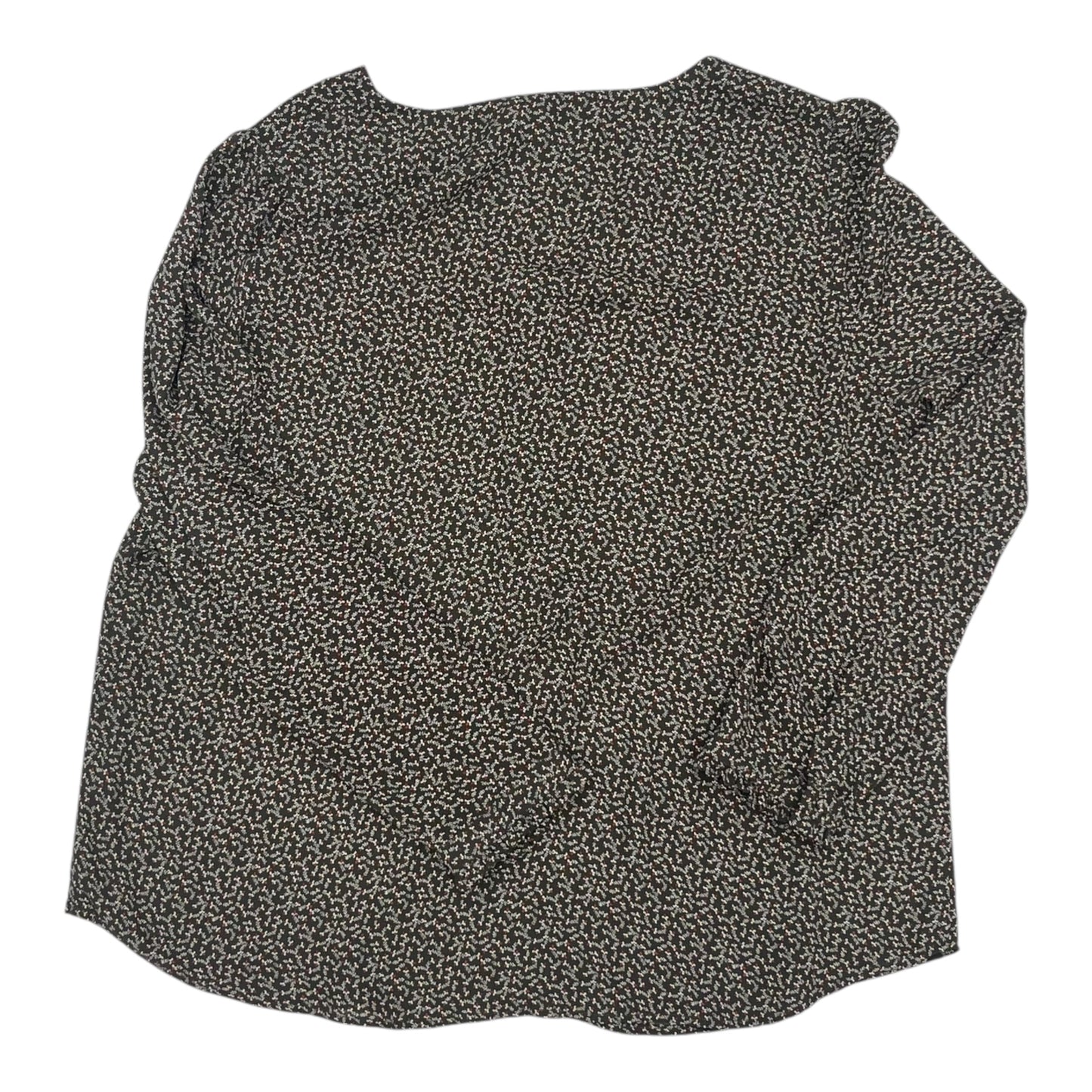 Blouse Ls By Loft In Green, Size:Xl