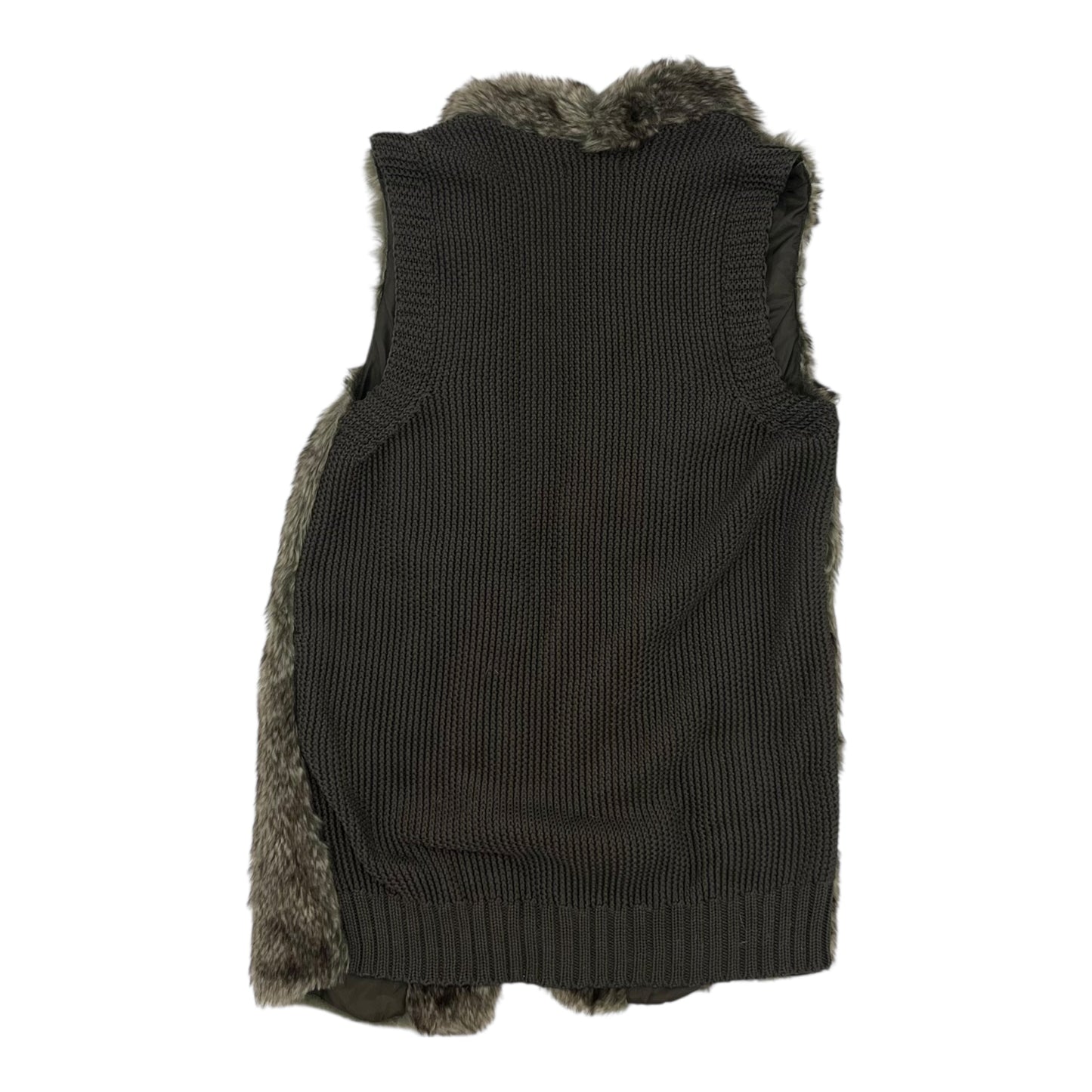 Vest Faux Fur & Sherpa By Maurices In Brown, Size:L