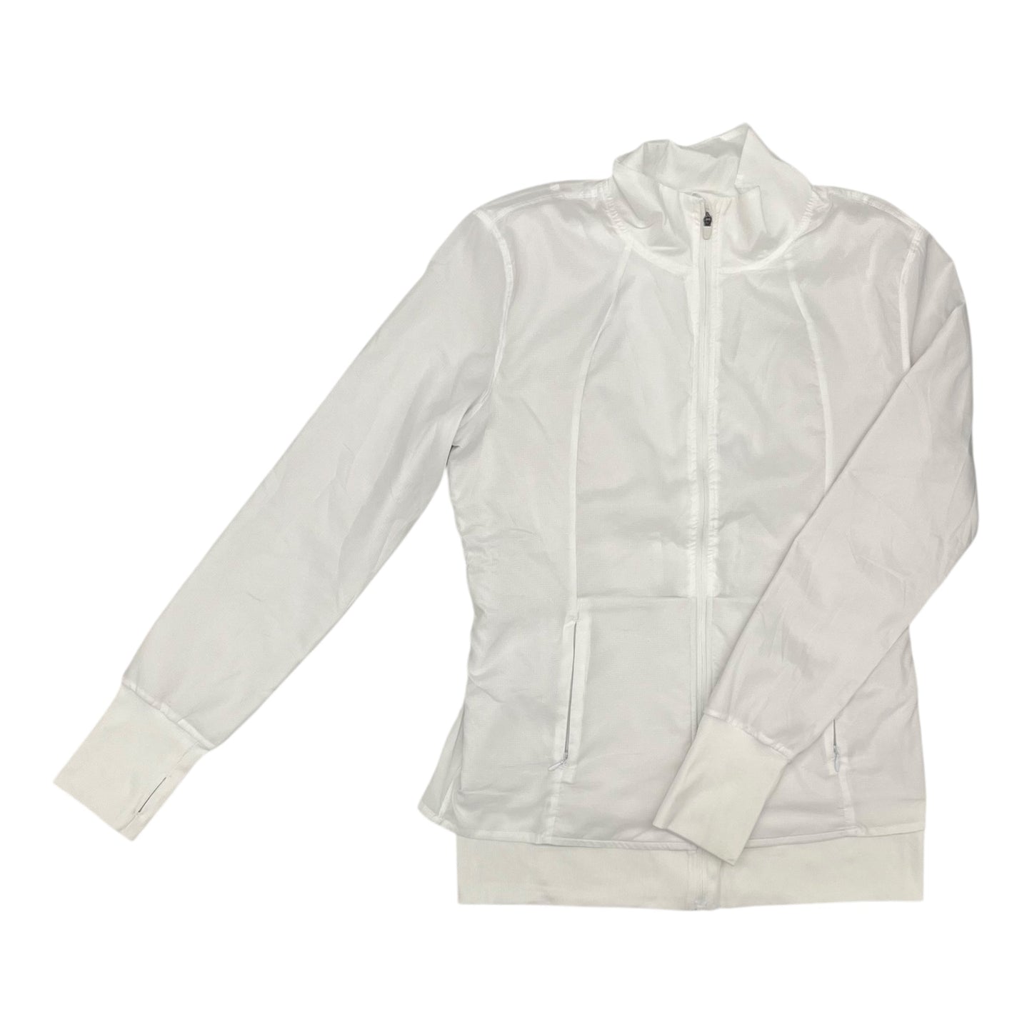 Athletic Jacket By Zyia In White, Size:M
