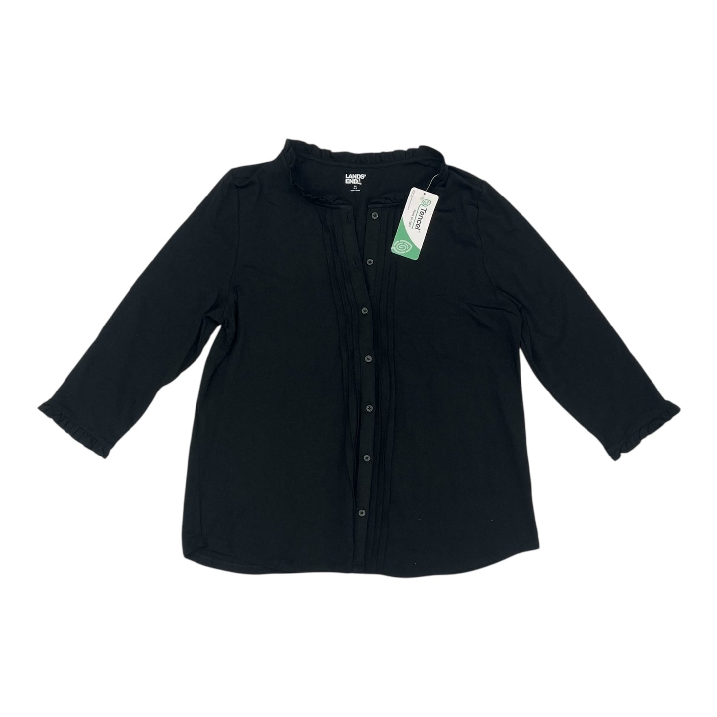 Top Ls By Lands End In Black, Size:M