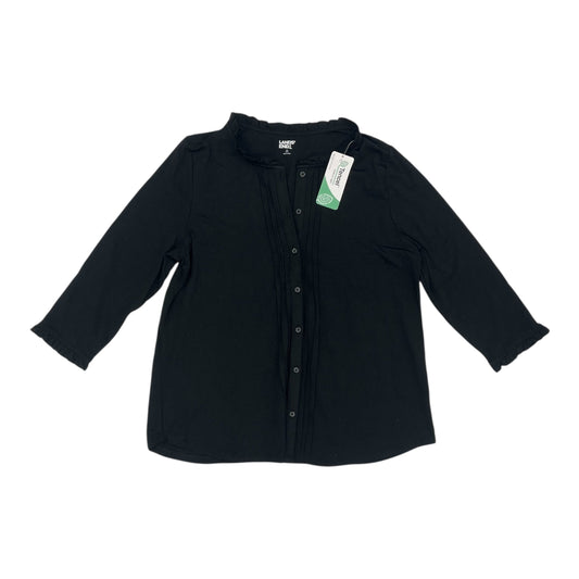 Top Ls By Lands End In Black, Size:M