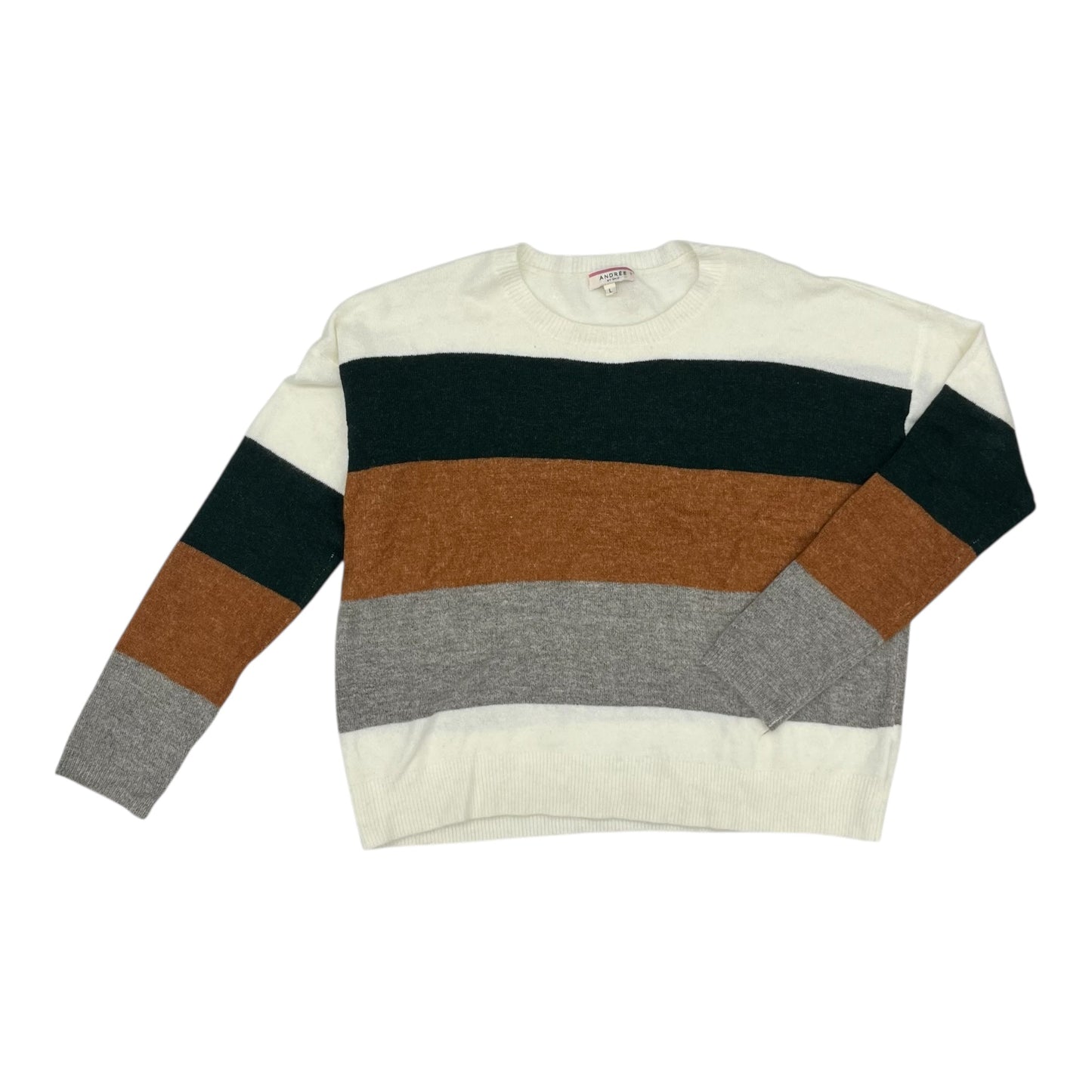 Sweater By Andree By Unit In Striped Pattern, Size:L