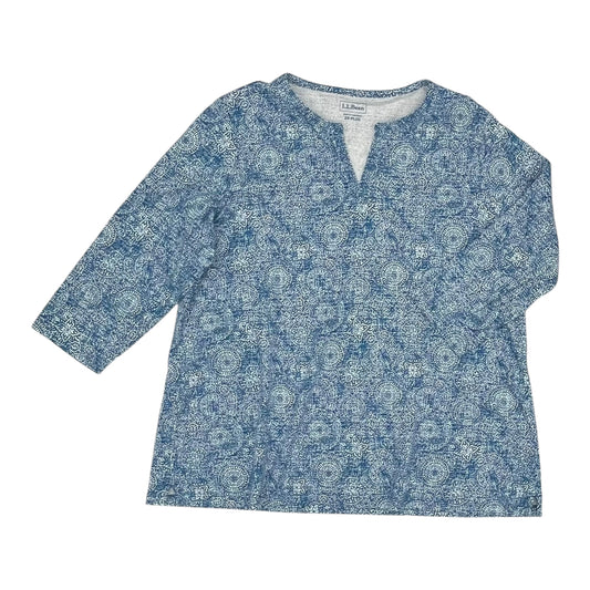 Top 3/4 Sleeve By L.L. Bean In Blue, Size:2X