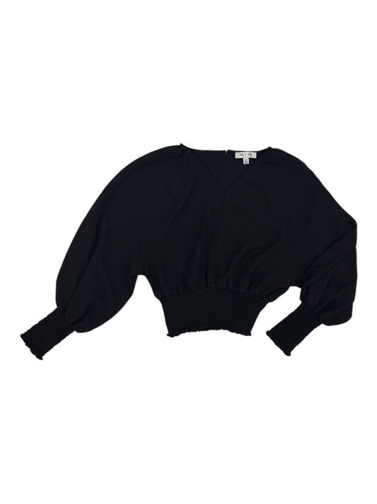 Blouse Ls By She + Sky In Black, Size:M
