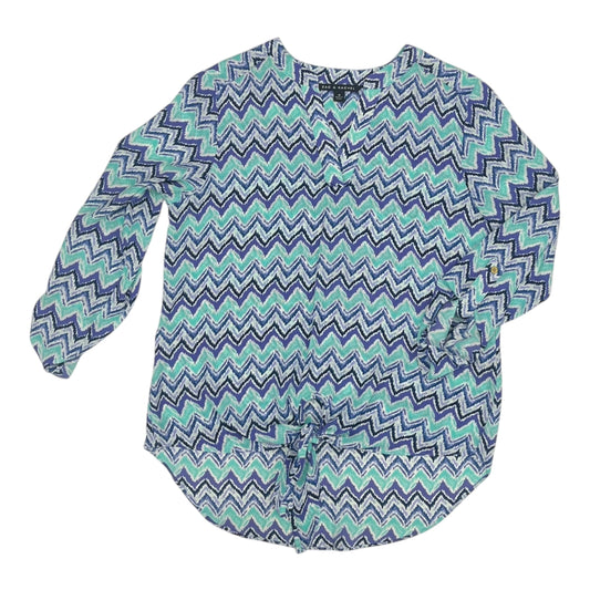 Blouse Ls By Zac And Rachel In Blue, Size:M