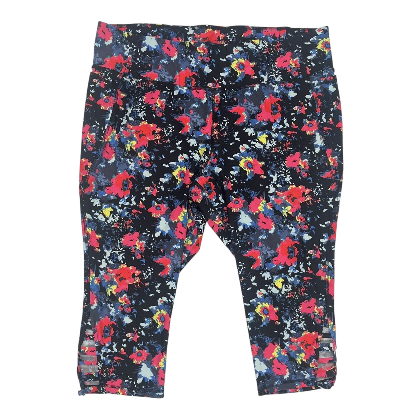 Athletic Capris By Livi Active In Floral Print, Size:26