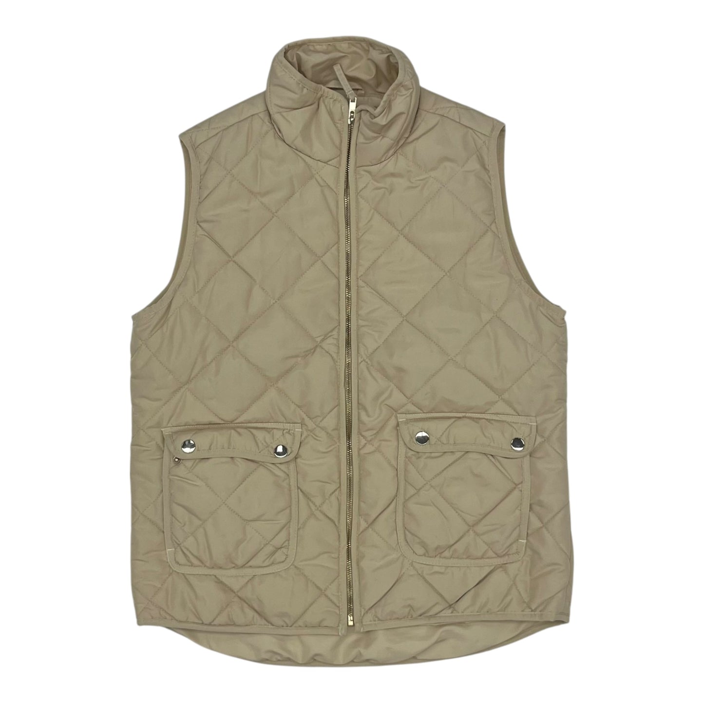 Vest Puffer & Quilted By Thread And Supply In Tan, Size:M