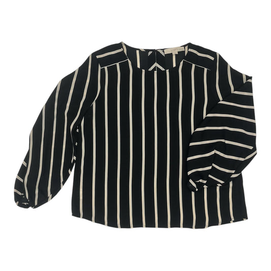 Blouse Ls By Loft In Black, Size:S
