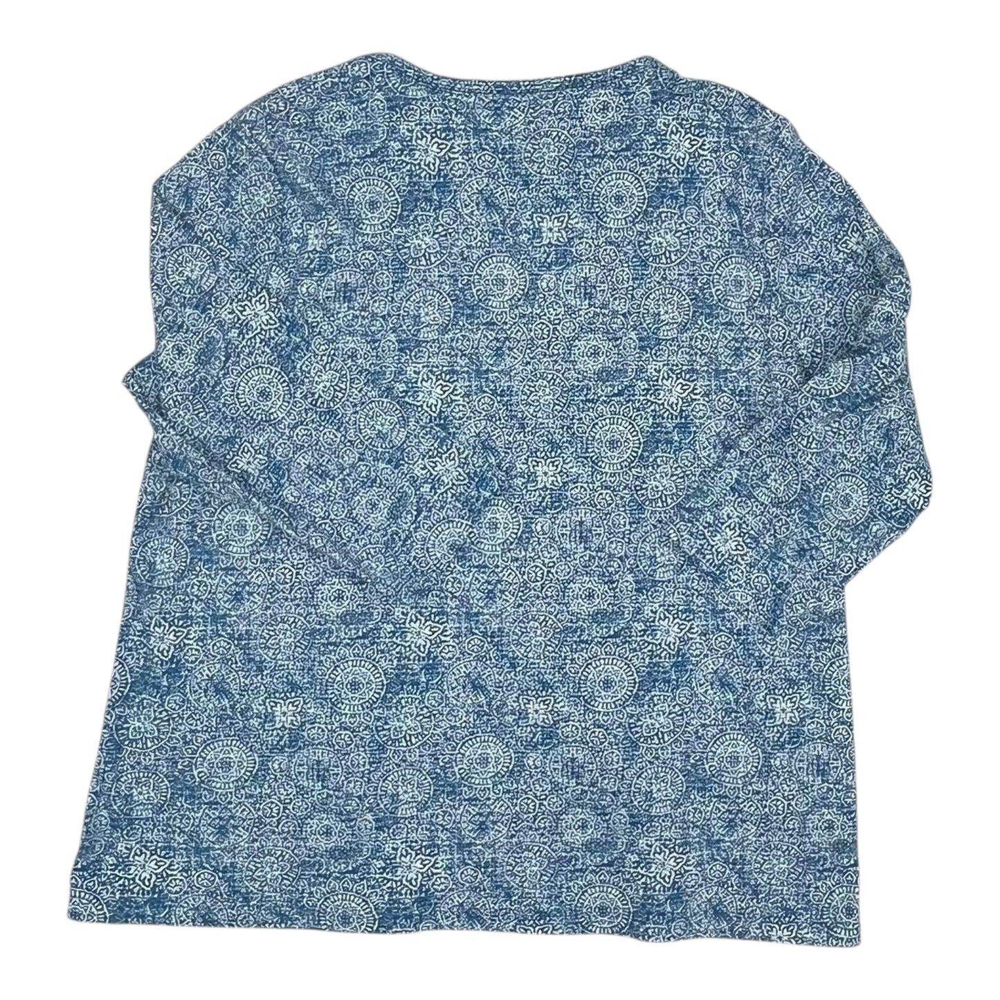 Top 3/4 Sleeve By L.L. Bean In Blue, Size:2X