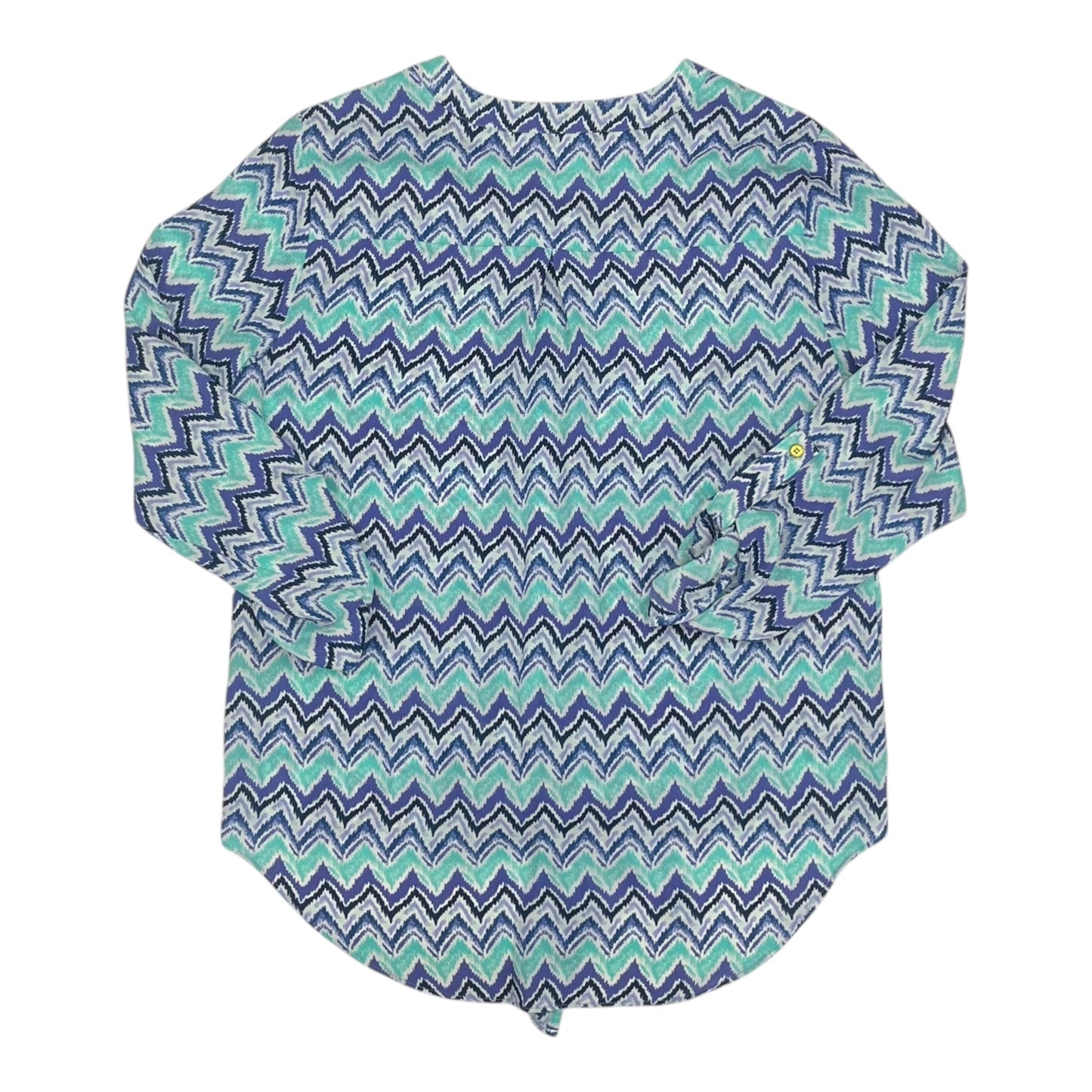 Blouse Ls By Zac And Rachel In Blue, Size:M