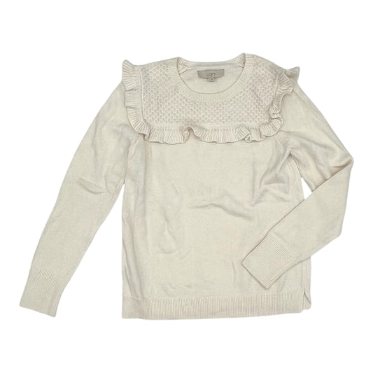 Sweater By Loft In Cream, Size:L