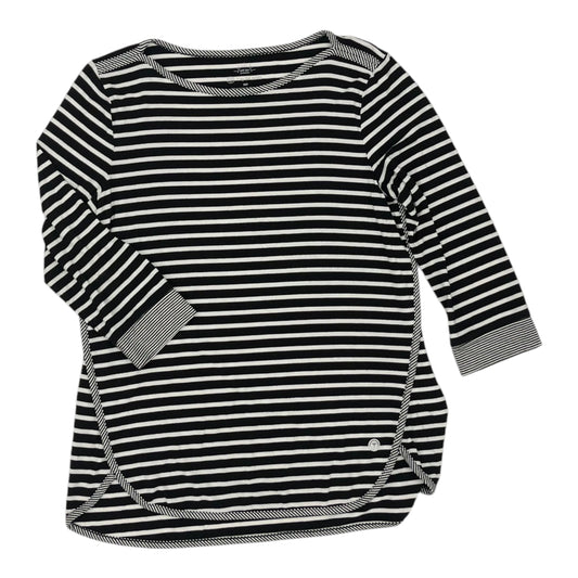 Top 3/4 Sleeve By Talbots In Black & White, Size:Mp