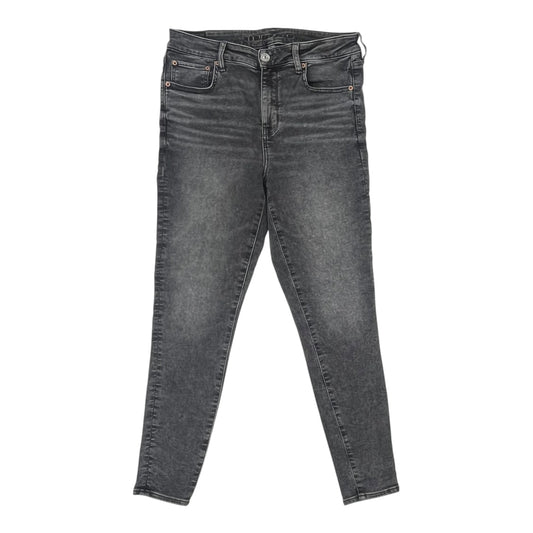 Jeans Skinny By American Eagle In Grey Denim, Size:14