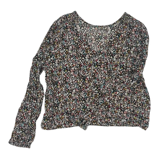 Blouse Ls By Loft In Floral Print, Size:Mp