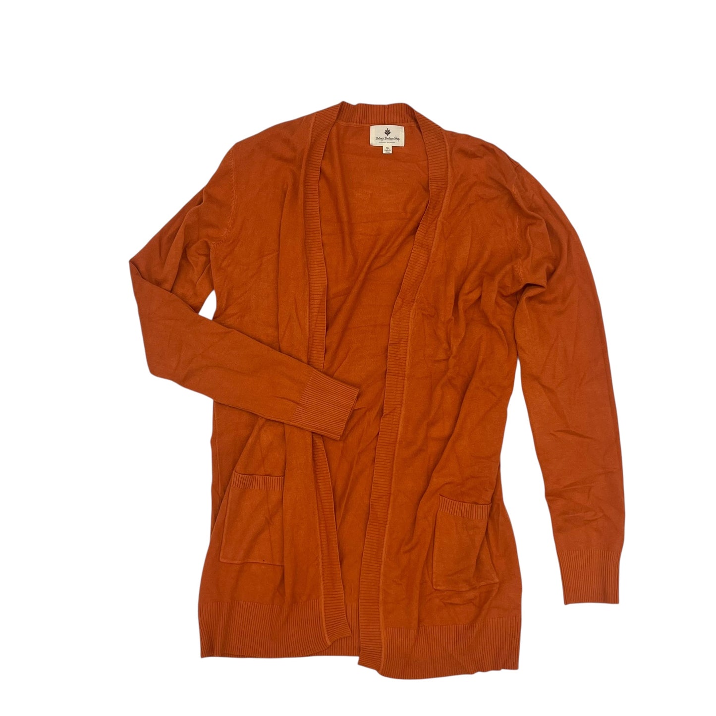 Sweater Cardigan By Betseys Boutique Shop In Orange, Size:Xl